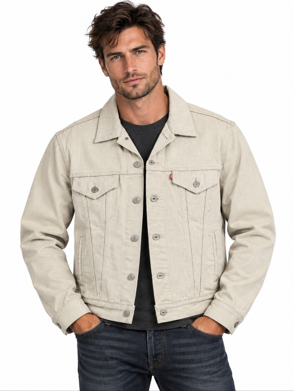 Levi's Premium Vintage Fit Trucker Jacket Leftovers Men's Medium EUC